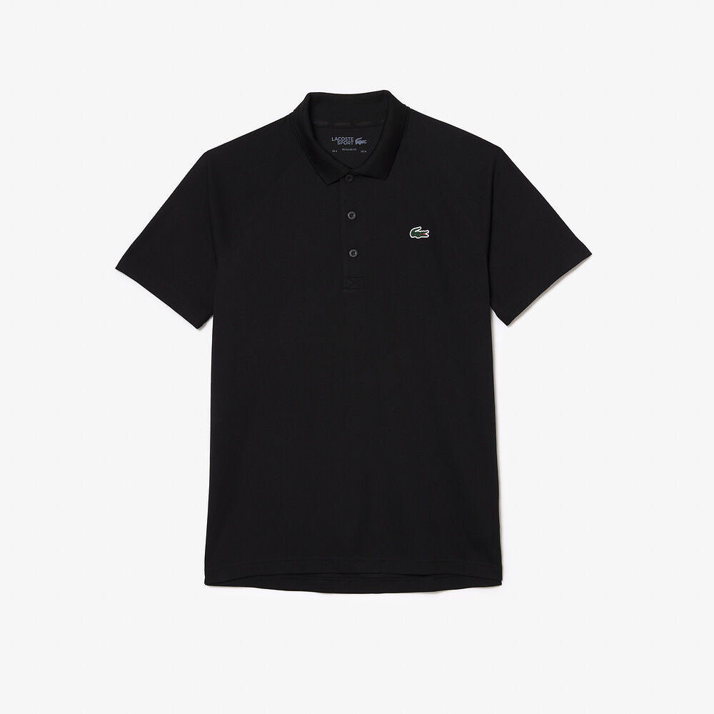 Men's SPORT Breathable RunResistant Interlock Polo BLACK Lacoste