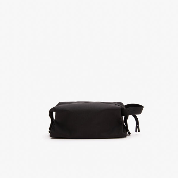 Unisex Zippered Toiletry Bag Black Lacoste