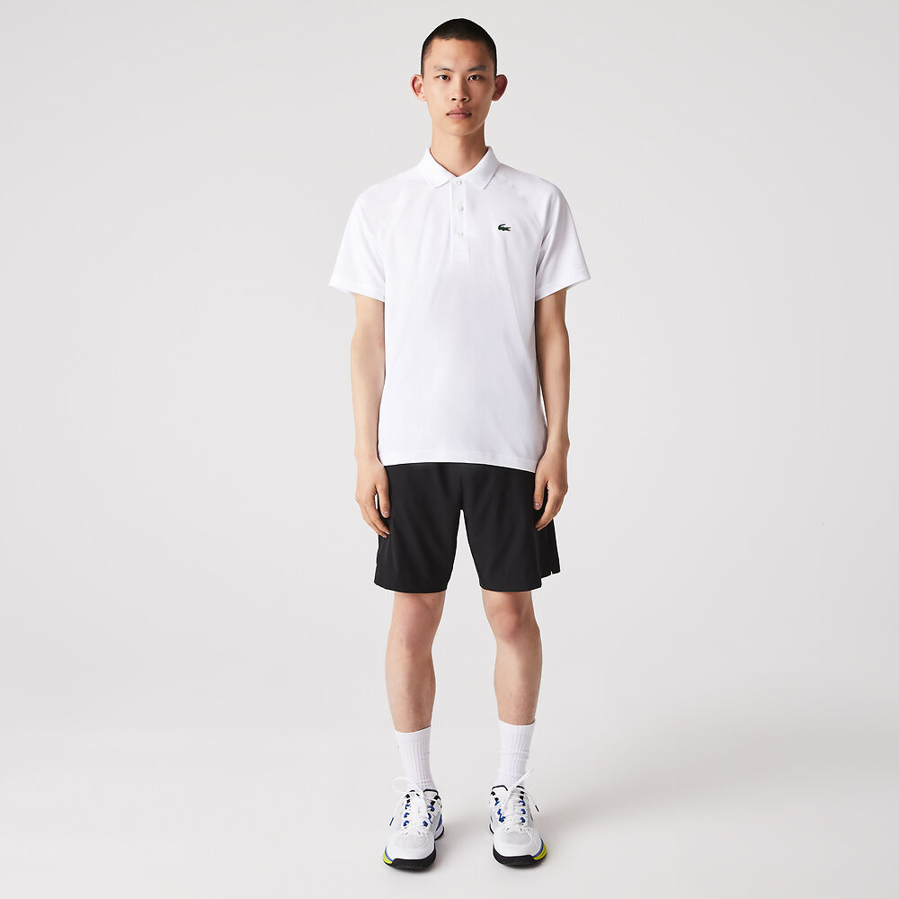 Men's SPORT Breathable RunResistant Interlock Polo WHITE Lacoste